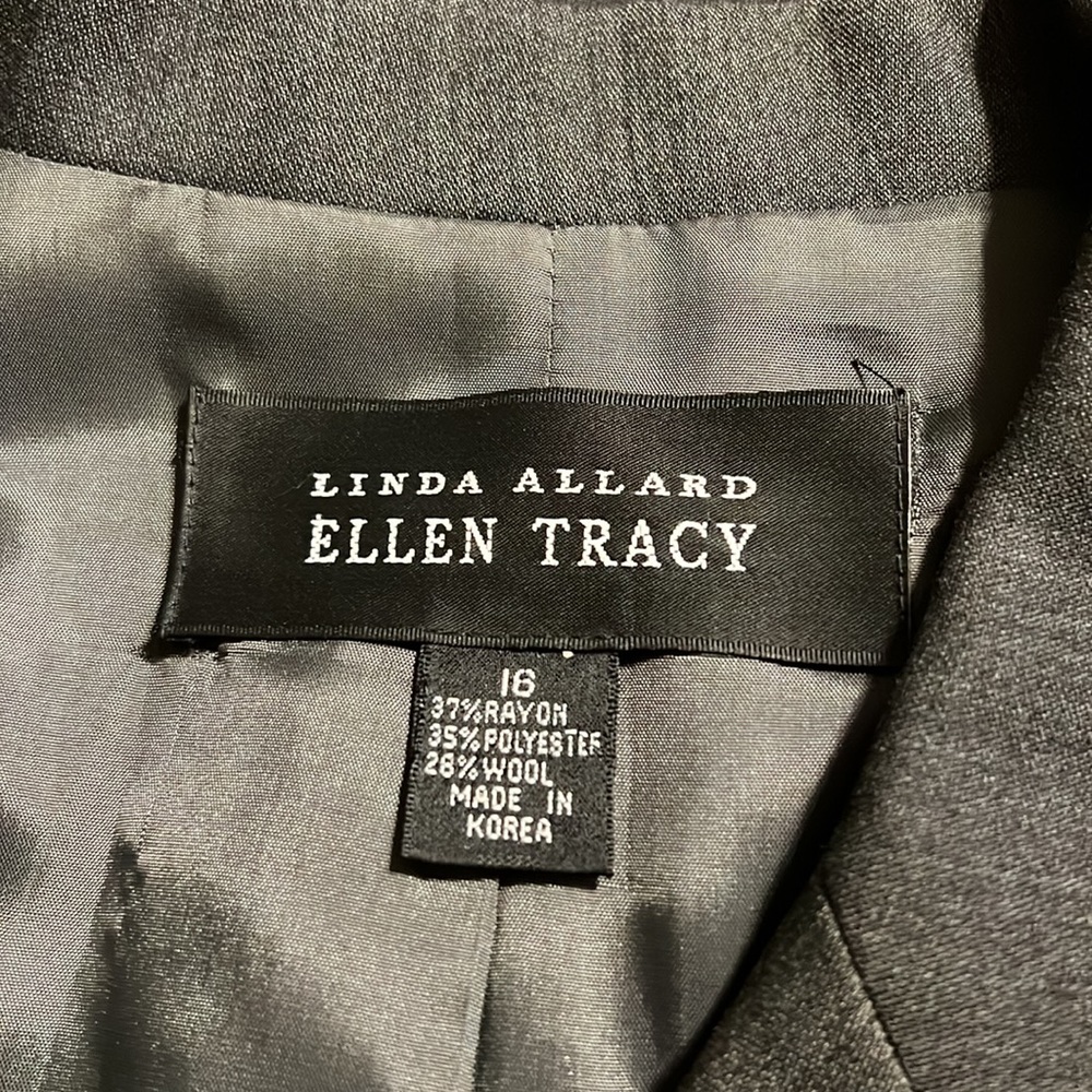 Ellen Tracy Gray Fully Lined Single Breasted Blaz… - image 6